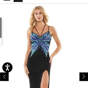 Colors Dress K153 - Sleeveless Butterfly Inspired Prom Dress